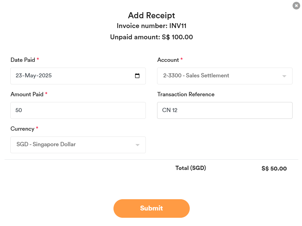 Sales Recording