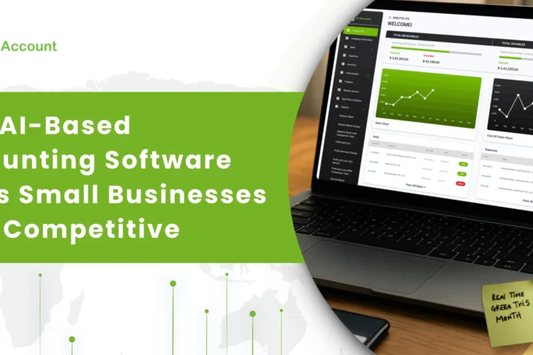 Ai-Based Accounting Software Dashboard Helping Small Businesses Track Finances On A Laptop.