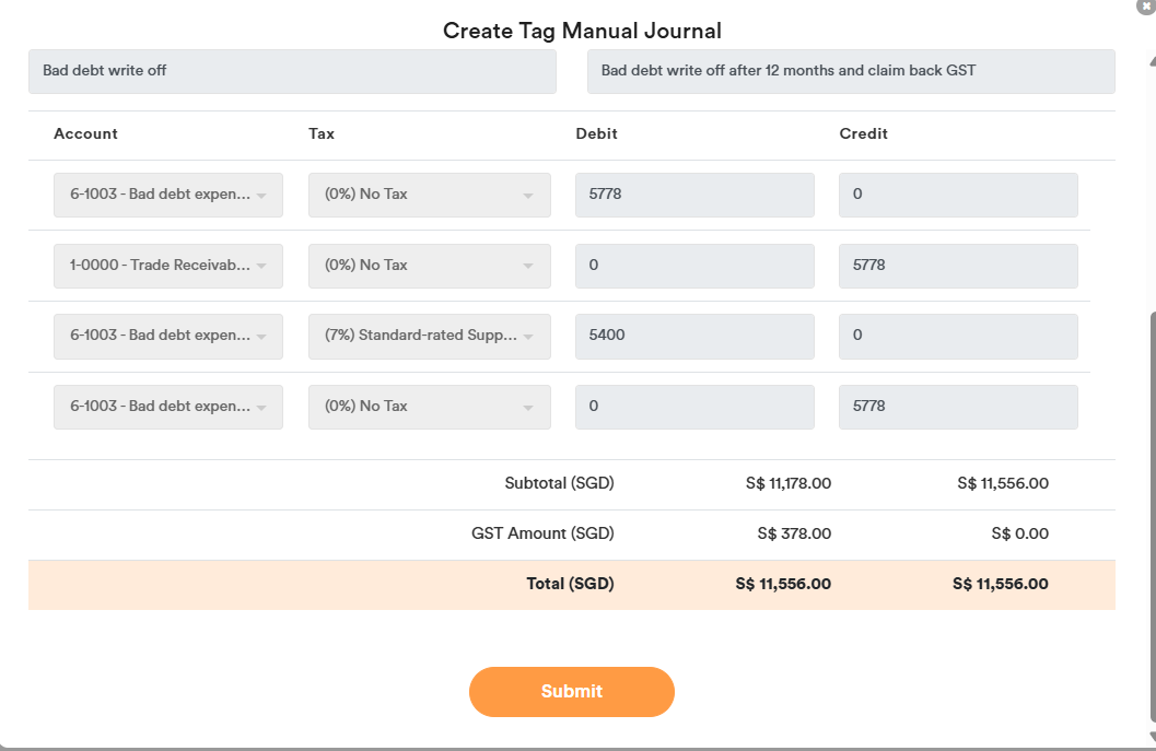 Gst Module - Batch Bad-Debt - Unpaid-Creditor Adjustments 6 Gst Module Batch Bad Debt Unpaid Creditor Adjustments 6
