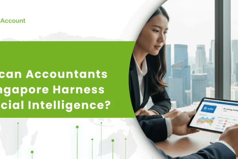 A Professional Accountant In Singapore Analyzing Financial Data On Digital Devices, Showcasing How Ai Tools Like Acra Can Support Accounting With Charts And Insights.