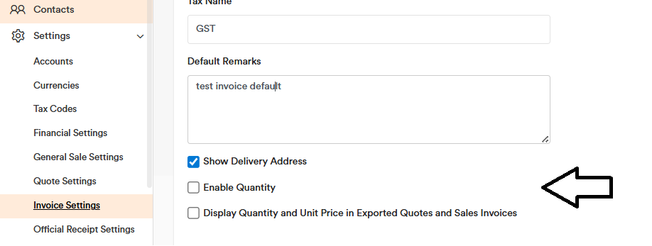 Tax Invoice Settings 2 Tax Invoice Settings 2
