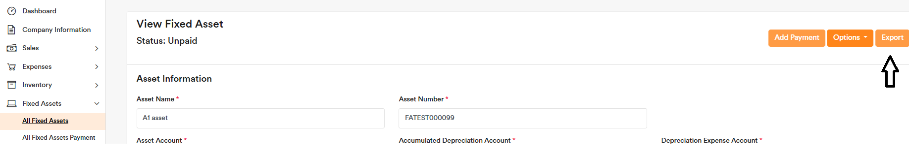 Fixed Asset Report Settings 1 Fixed Asset Report Settings 1