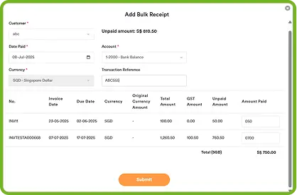 Bank charges and payment differences