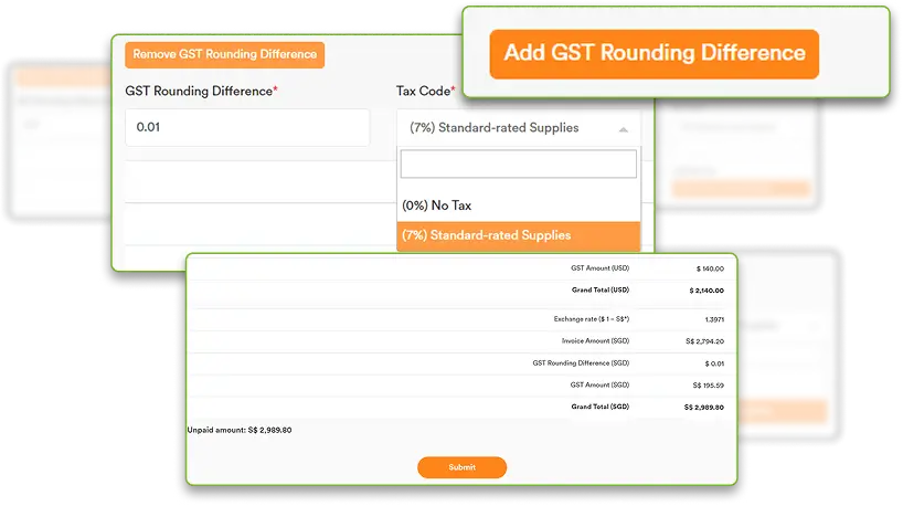 GST Rounding Adjustments