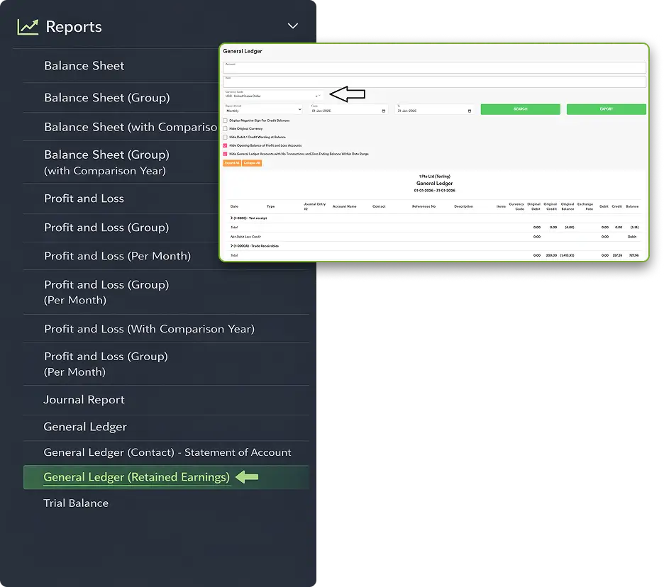 Retained Earnings Visibility