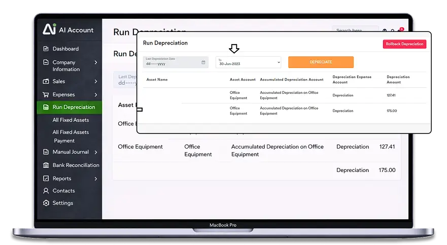 Rollback Depreciation