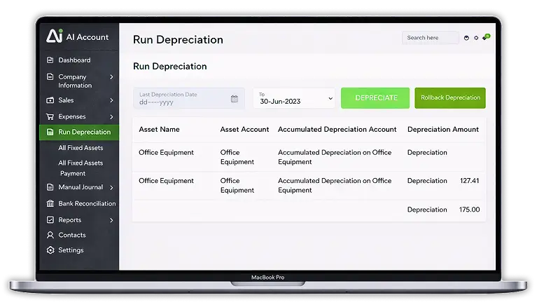 Running Depreciation