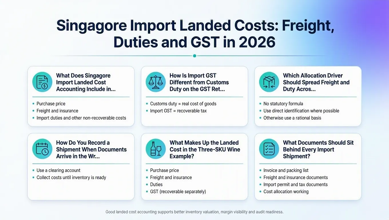Infographic: Singapore Import Landed Costs: Freight, Duties and GST in 2026